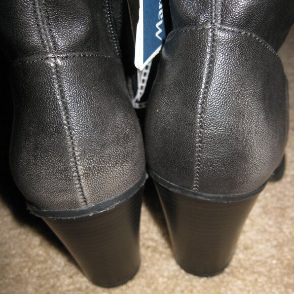 Sincerely Jules Black Western Style zip up Cowboy heel boots size 6 - Picture 4 of 7